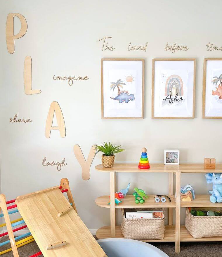 Wooden PLAY Sign | Nursery and Playroom Wall Decor - Timber Tinkers