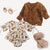 Baby girl outfit idea - pom pom cardigan, vintage rose romper, tights and sunnies
