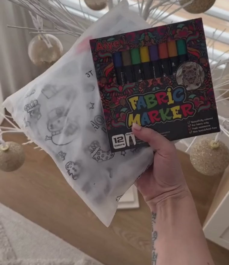 Kids Christmas Colouring Pyjamas