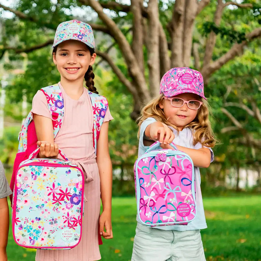 Insulated Lunch Bag for Kids | Vibrant Purple Bow Design - Little Renegade Company