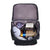 Open Quilted Chevron Nappy Backpack showcasing organised pockets for baby essentials.