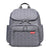 Stylish grey quilted chevron nappy backpack by Fuerli - lightweight and waterproof