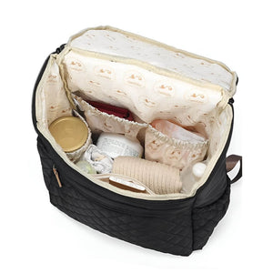 Quilted Nappy Backpack | Chic and Practical Nappy Bag - Lulu Babe