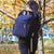 Quilted nappy backpack in classic black - lifestyle image