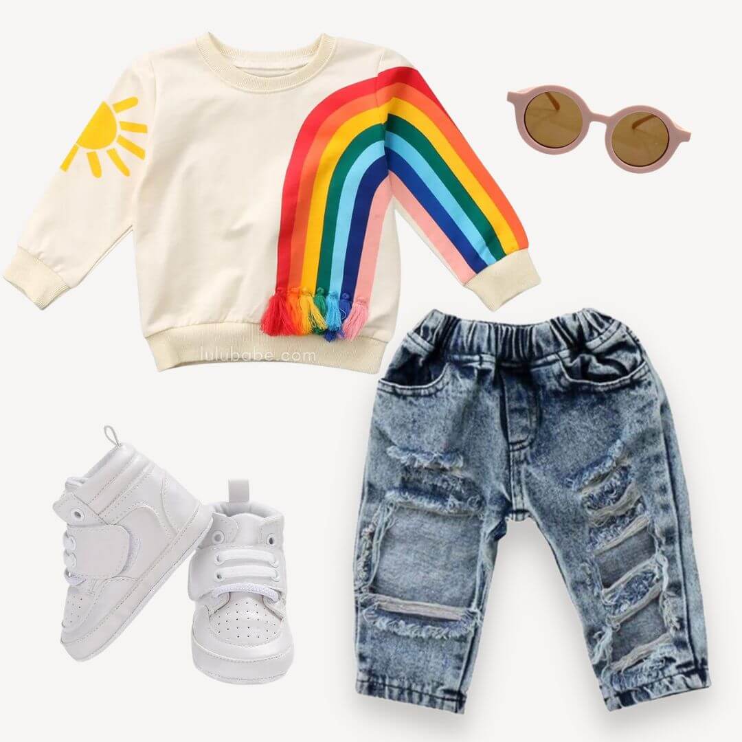 Rainbow and Sun Pullover