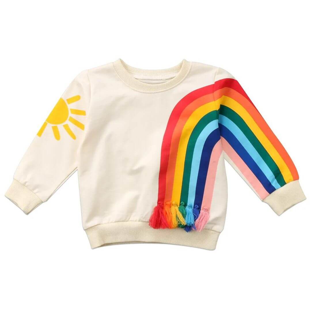 Rainbow and Sun Toddler Pullover