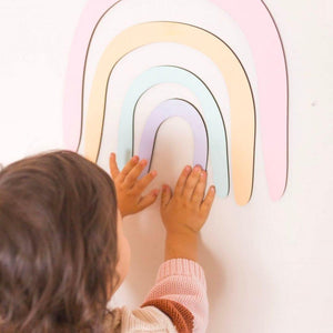 Rainbow Wooden Wall Decal | Scandi Nursery - Lulu Babe