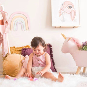 Rainbow Wooden Wall Decal | Scandi Nursery - Lulu Babe