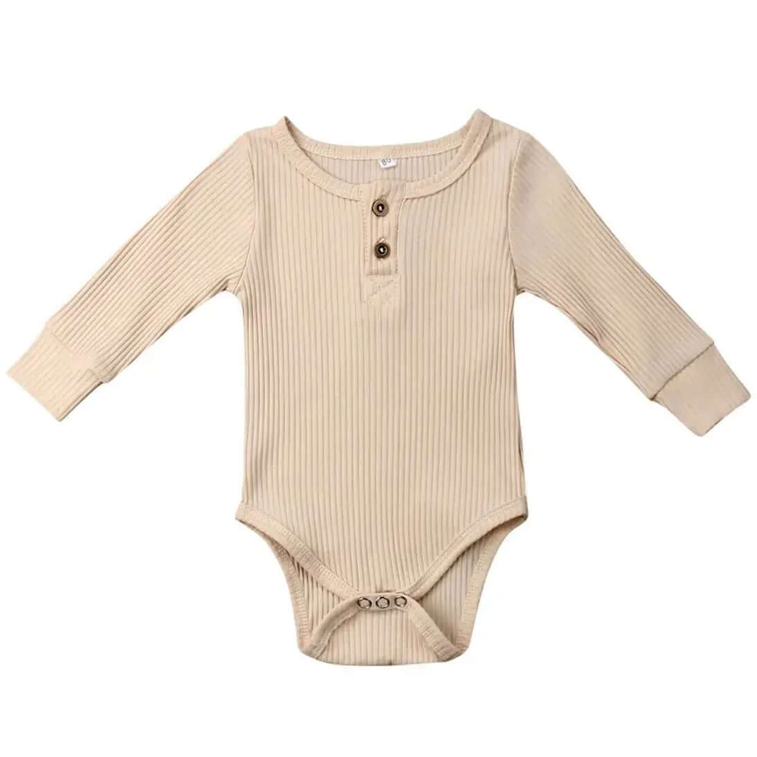 Ribbed Button Baby Bodysuit