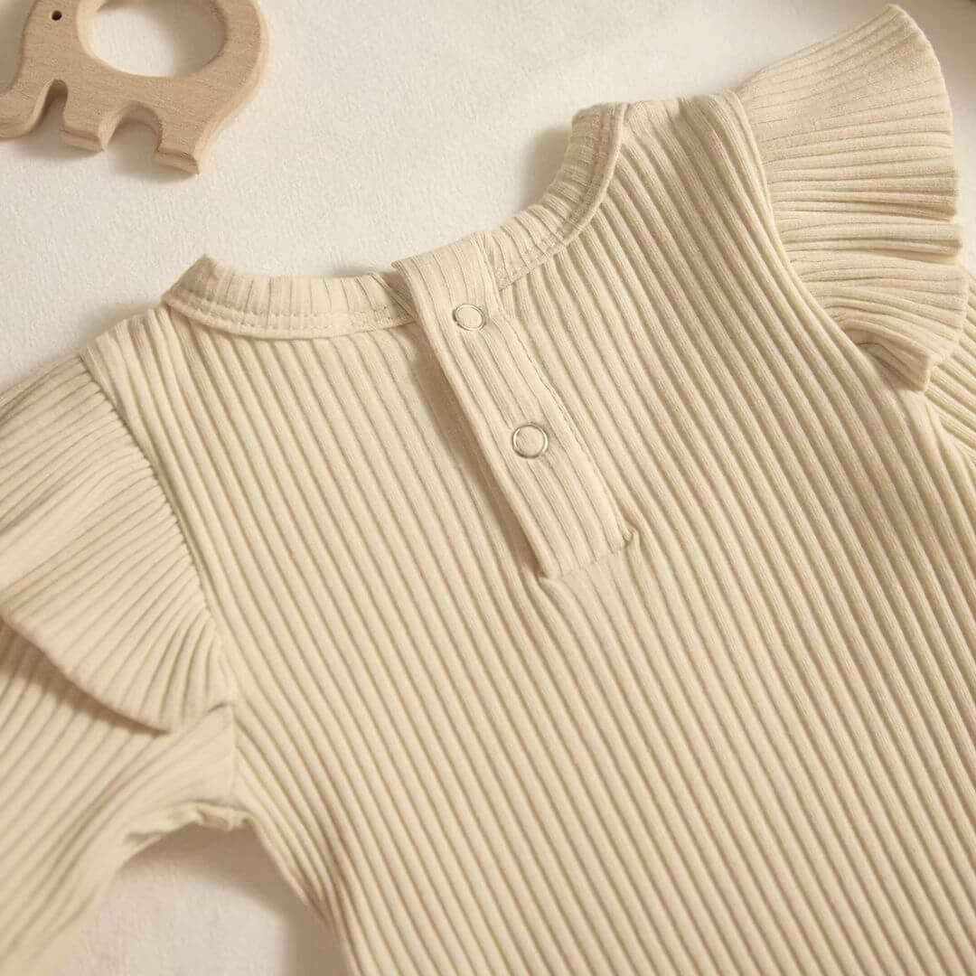 Ribbed Flutter Romper