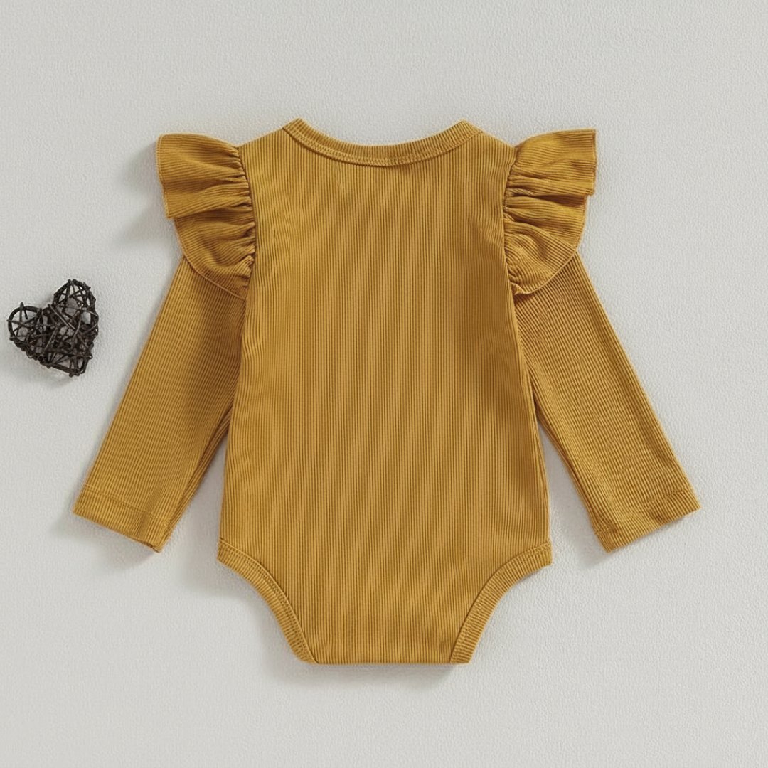 Ribbed Ruffle Romper