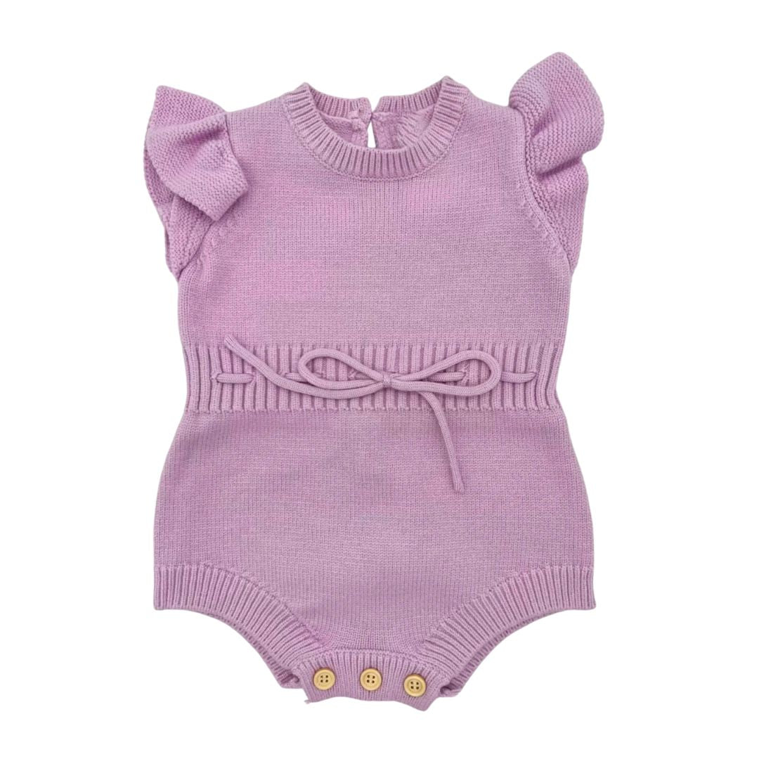 Sylvie Ruffle Knit Romper