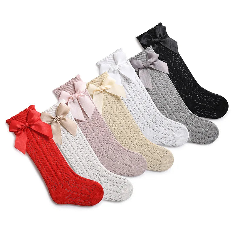 Satin Bow Socks