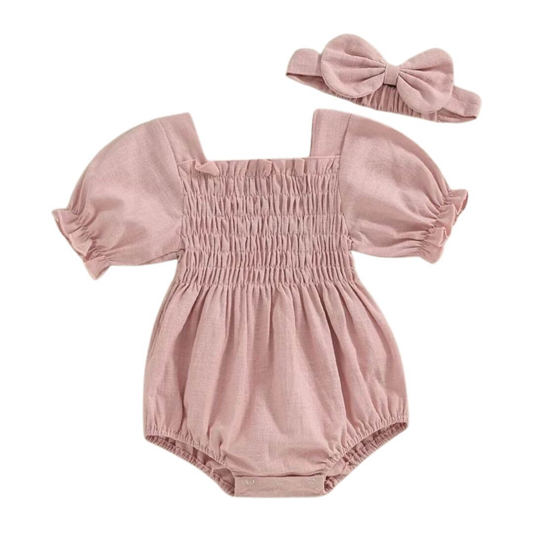 Seraphina Boho Baby Romper | Stylish Baby Girl Outfit - Lulu Babe