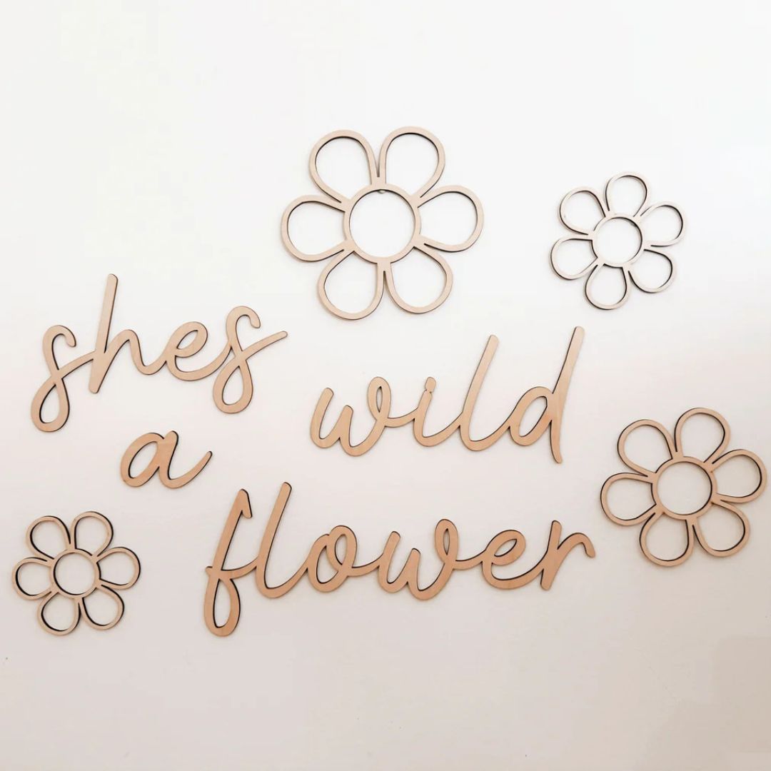 Shes a Wildflower Large Wall Sign