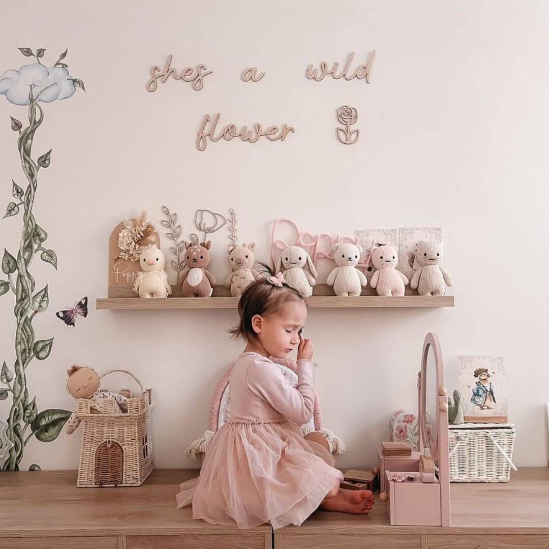 "She's a Wildflower" wooden nursery sign