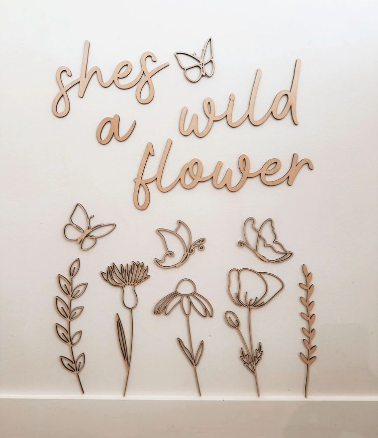 Shes a Wildflower Large Wall Sign