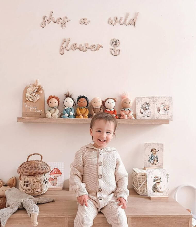 "She's a Wildflower" wooden nursery sign