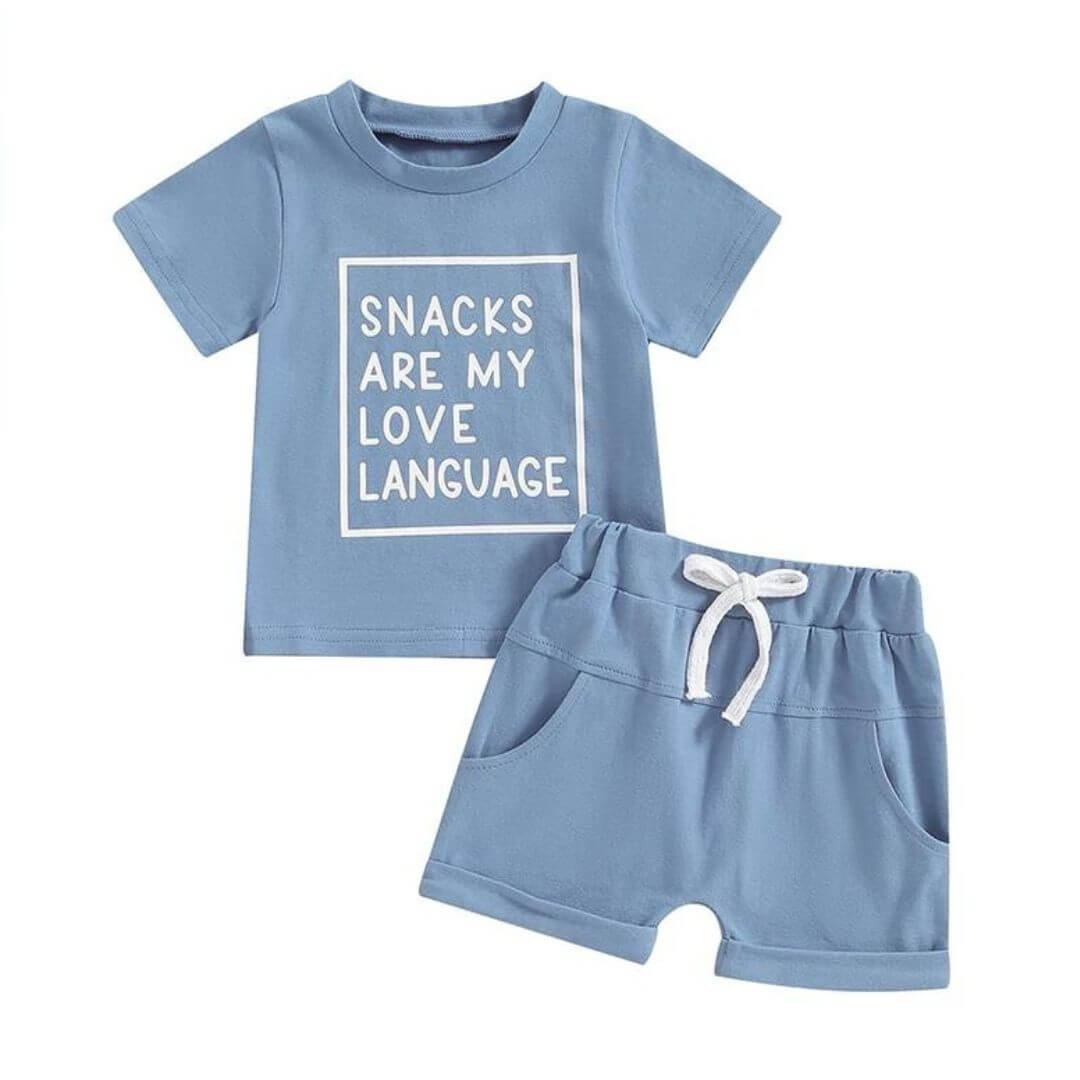 Snacks Are My Love Language Set | Funny Baby &amp; Toddler Outfit - Lulu Babe