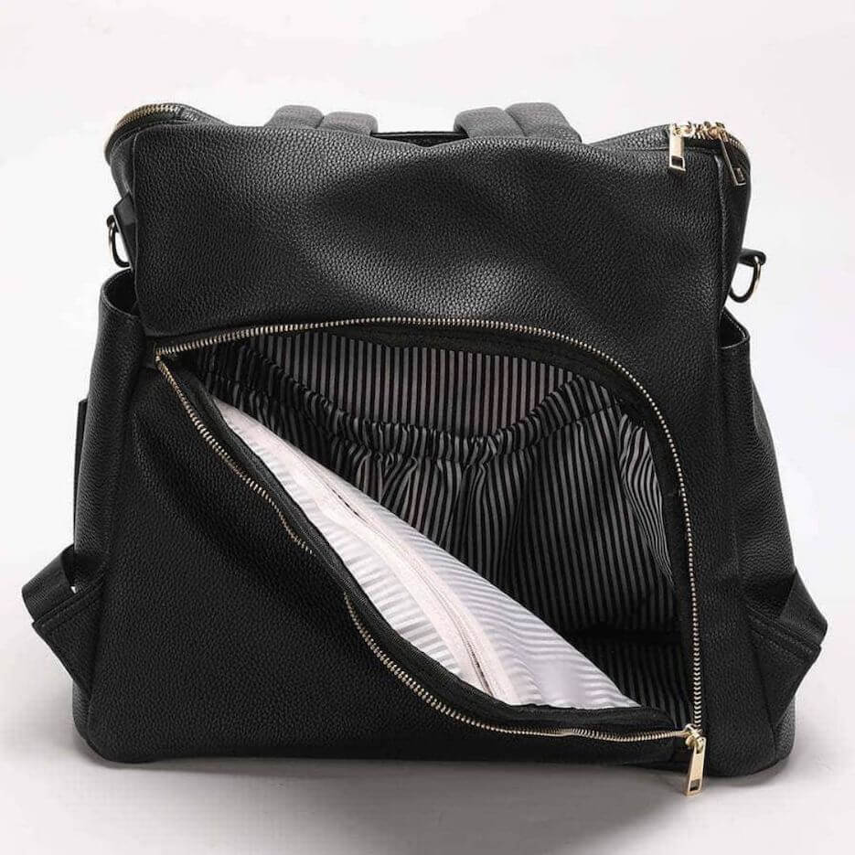 Sofia Faux Leather Nappy Bag | Nappy Backpack - Lulu Babe