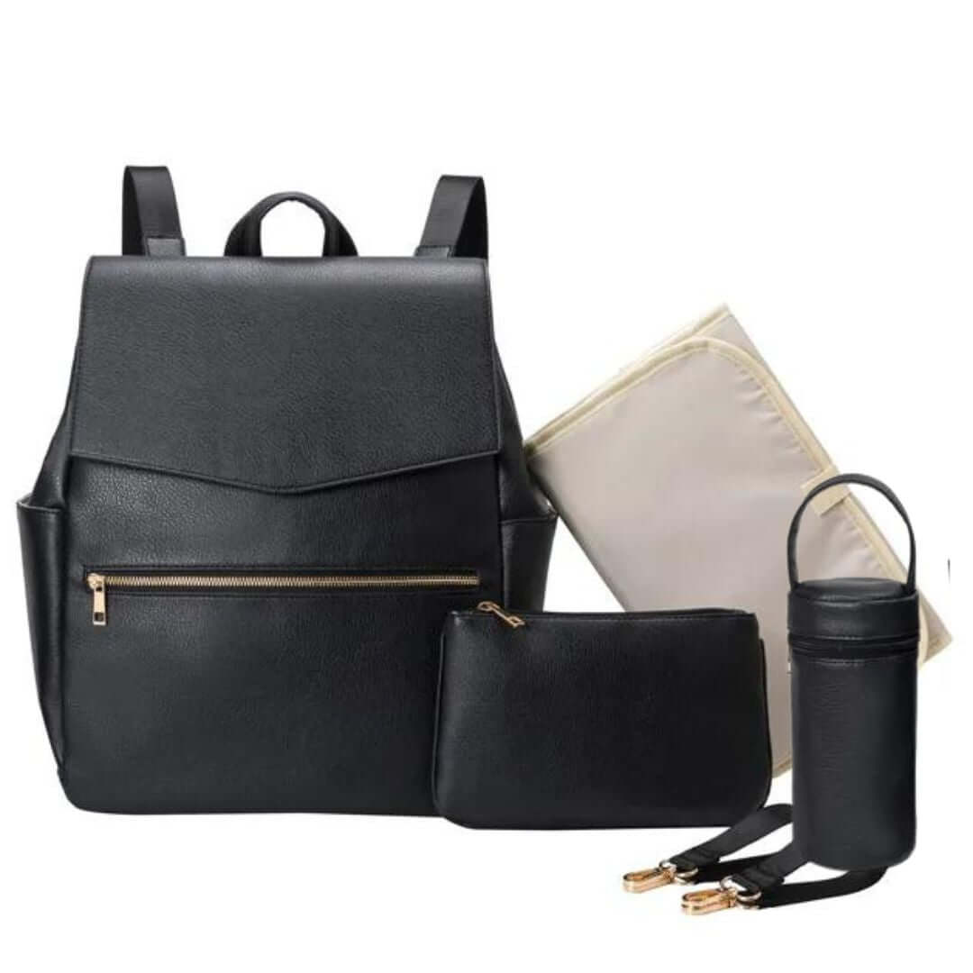 Soho Nappy Backpack | Stylish Vegan Leather Nappy Bag - Lulu Babe