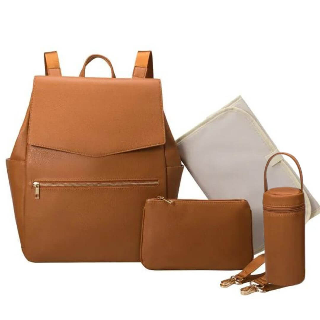 Soho Nappy Backpack | Stylish Vegan Leather Nappy Bag - Lulu Babe