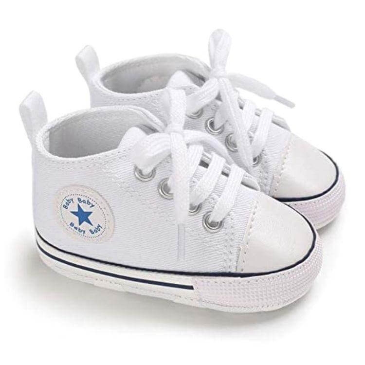 Star Baby Sneakers White | Lightweight First Walker Shoes - Lulu Babe