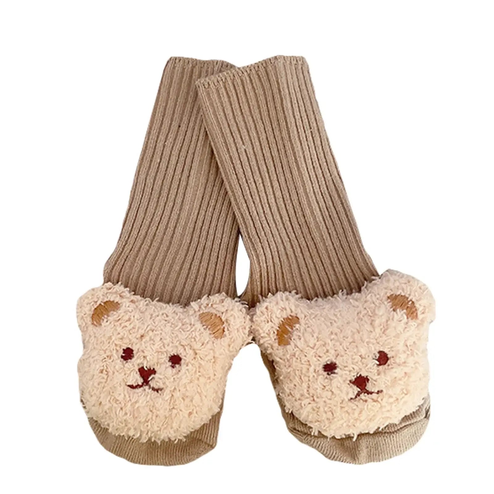 Teddy Baby Socks | Adorable and Cozy Bear Slippers for Infants - Lulu Babe