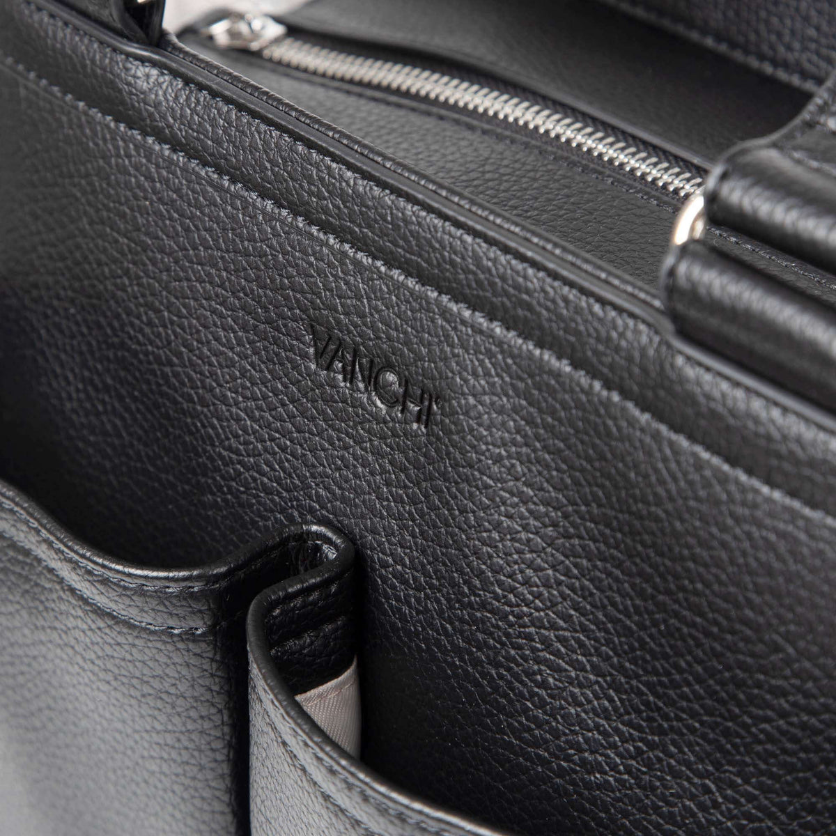 VANCHI Amelia Convertible Pram Caddy Black | Shoulder Bag & Pram Organiser