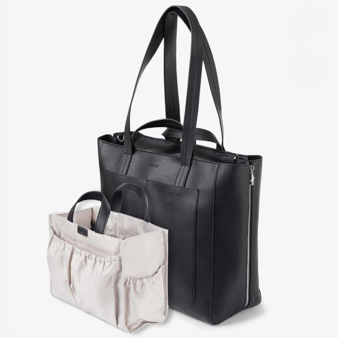 VANCHI Ida Nappy Tote & Organiser - Black