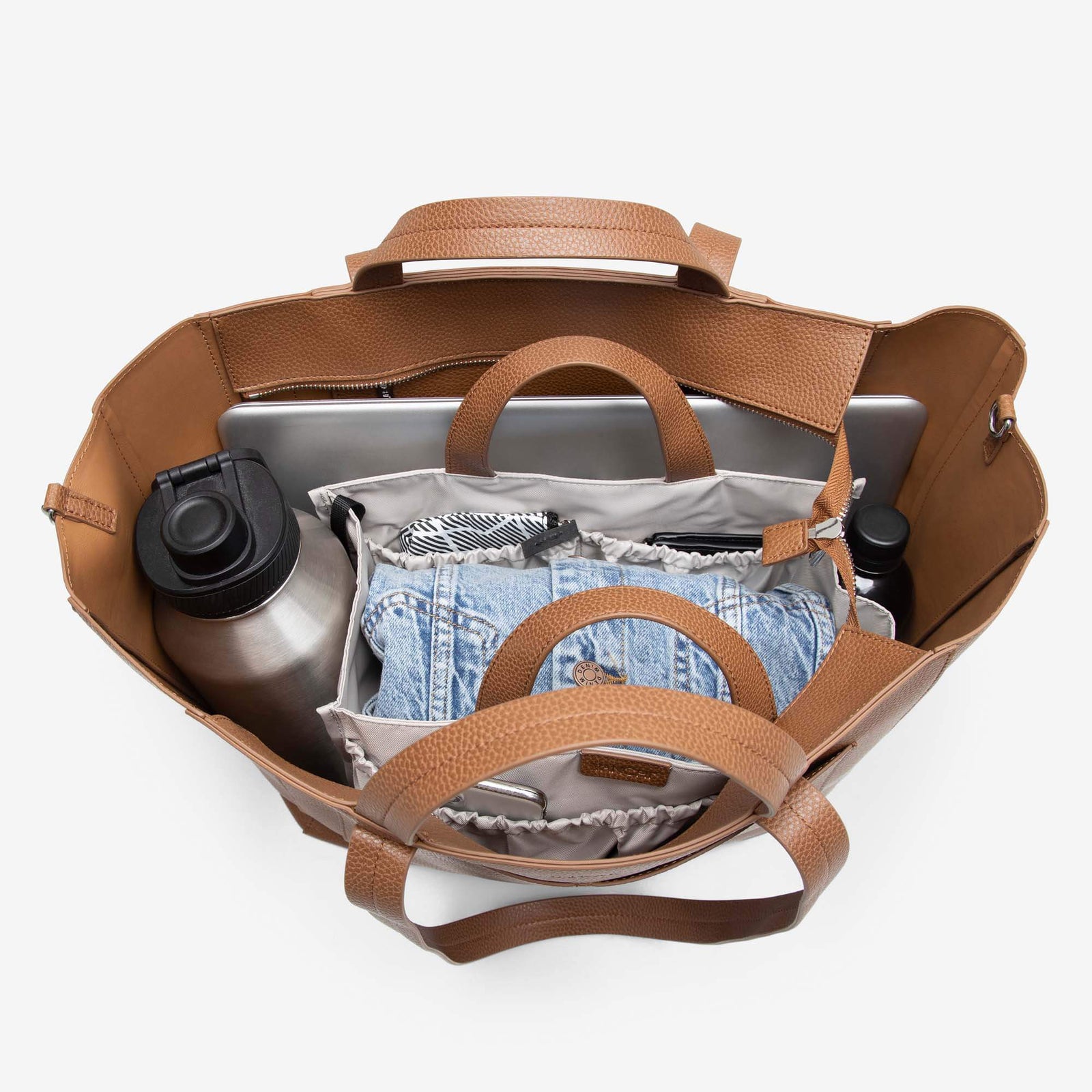 VANCHI Ida Nappy Tote & Organiser - Tan