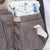 Closeup view of Vienna Nappy Backpack showing wipes pocket