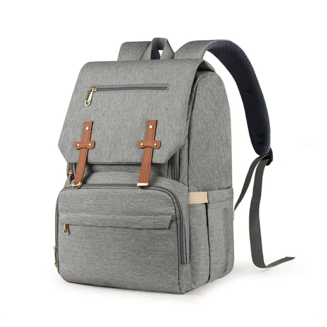 Vienna Nappy Backpack in grey, unisex baby backpack