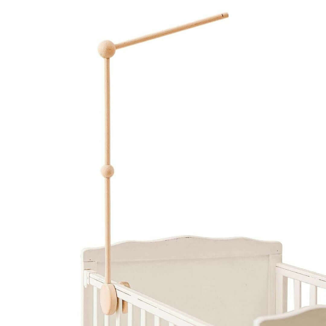 Wooden Baby Mobile Stand (Sturdy, Adjustable, Fits Most) - Lulu Babe