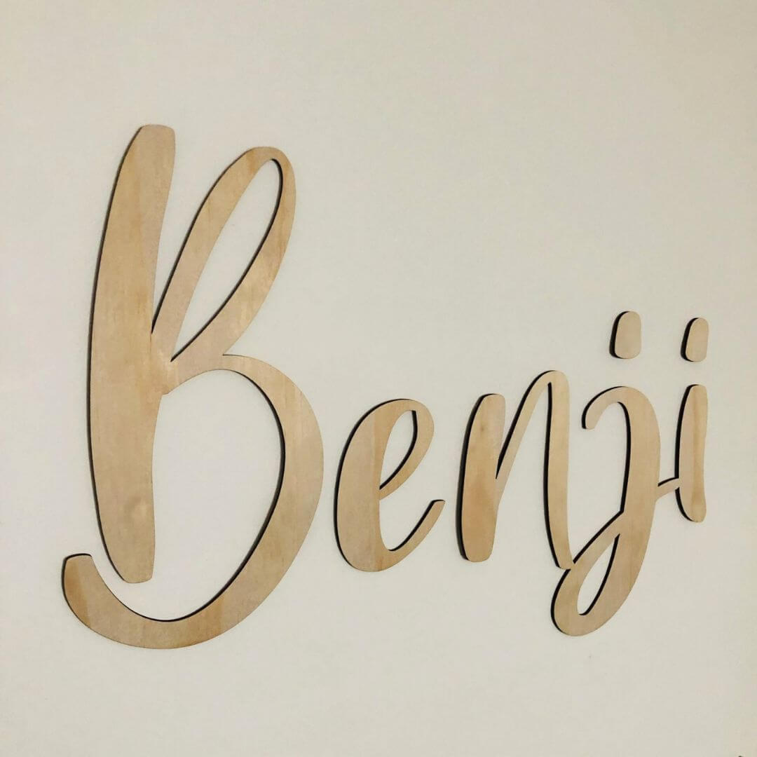 Wooden Name Sign | Personalised Nursery Wall Plaque - Lulu Babe