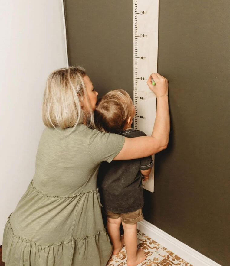 Personalised Wooden Height Chart | Safari Animal Growth Chart