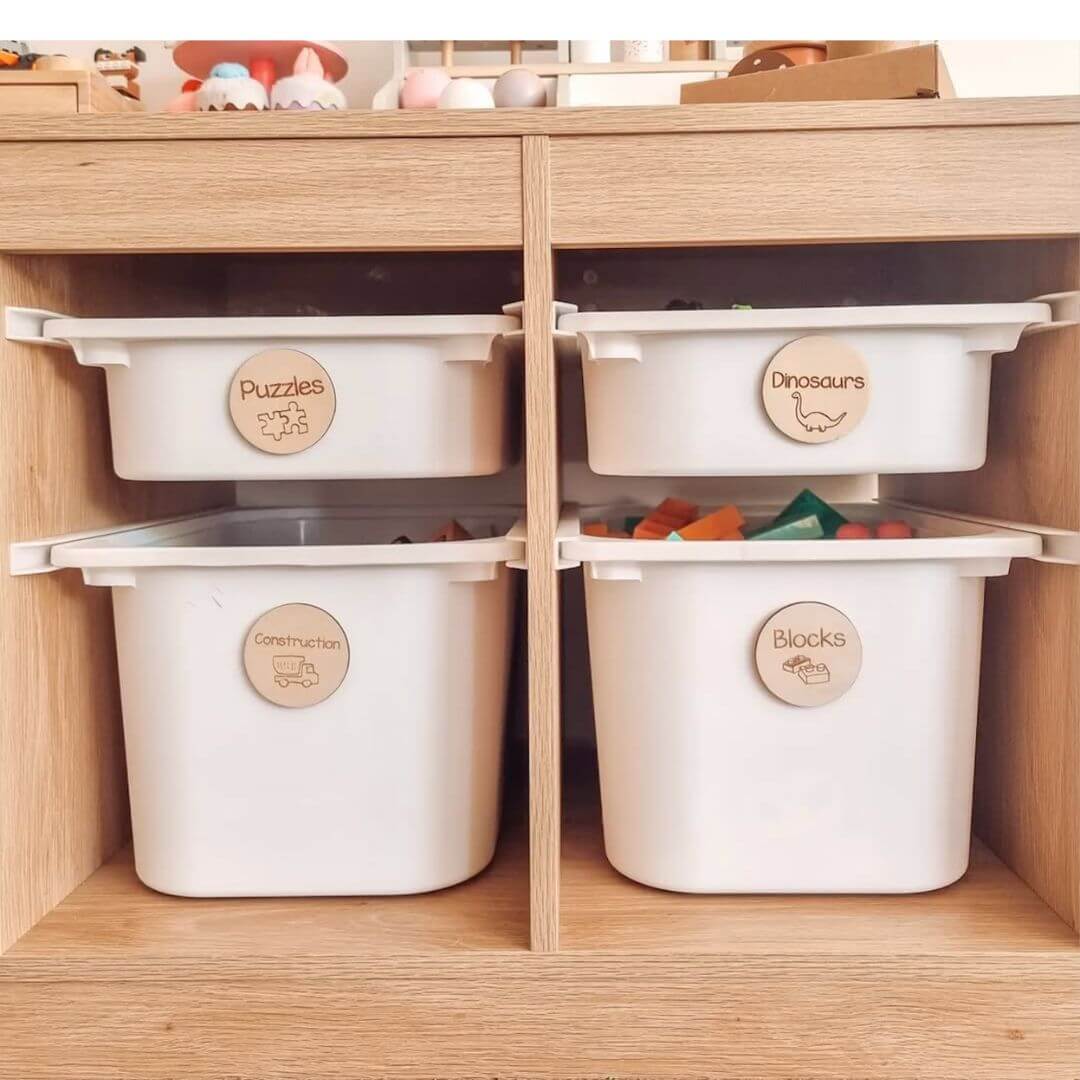 Wooden Toy Storage Tags | Perfect for IKEA Trofast Tubs