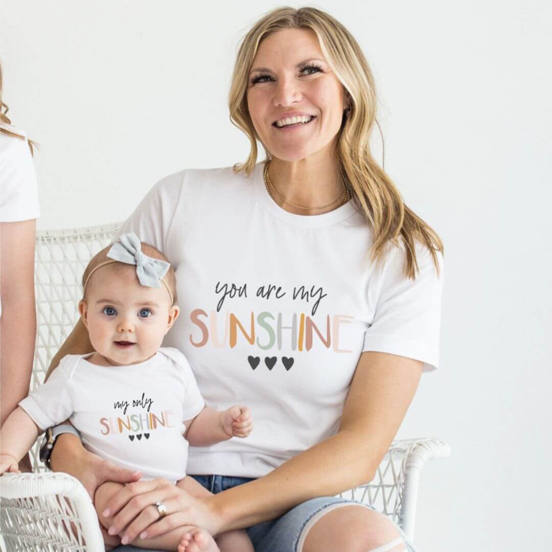 You Are My Sunshine Matching Set for Mum and Baby