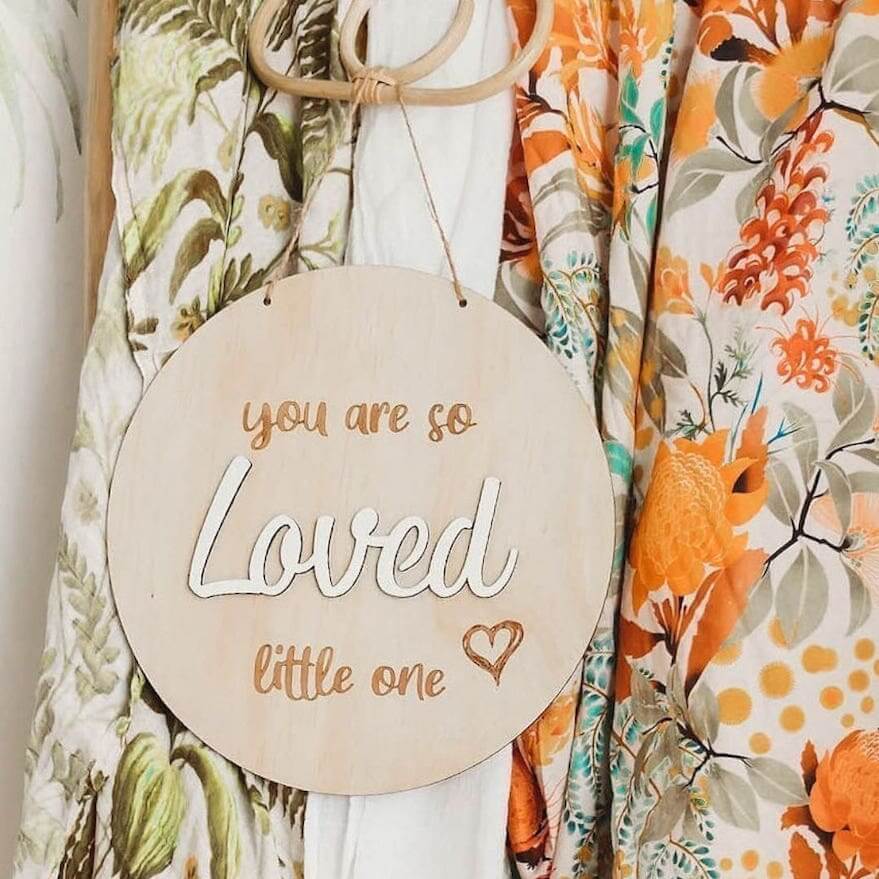 You are So Loved Litted One Wooden Sign - Lulu Babe