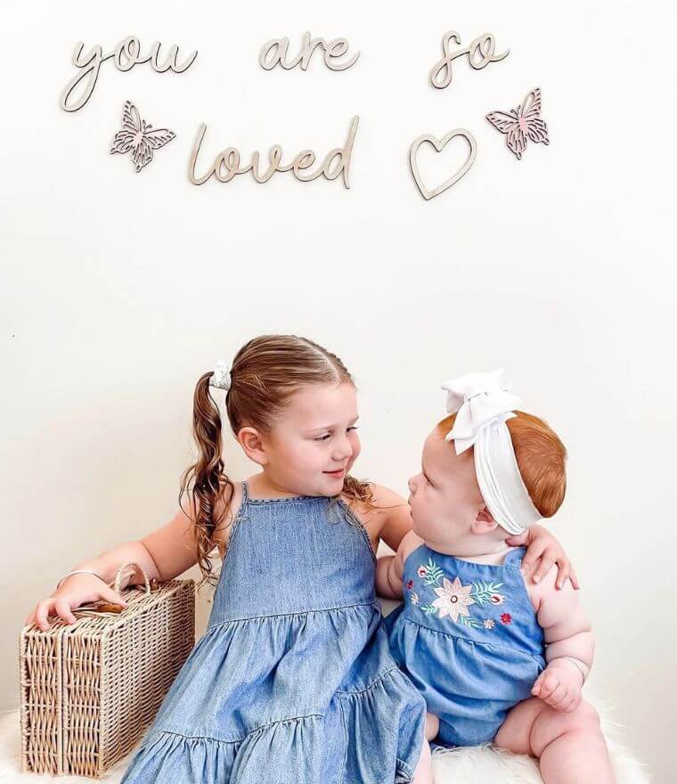 "You are so loved" Wooden Wall Script for nursery
