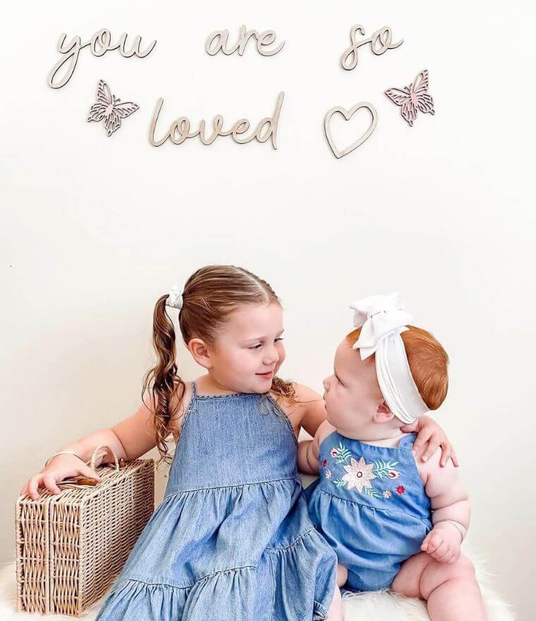 "You are so loved" Wooden Wall Script | Nursery Décor - Timber Tinkers