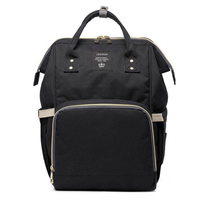 Black LeQueen Nappy Bag backpack