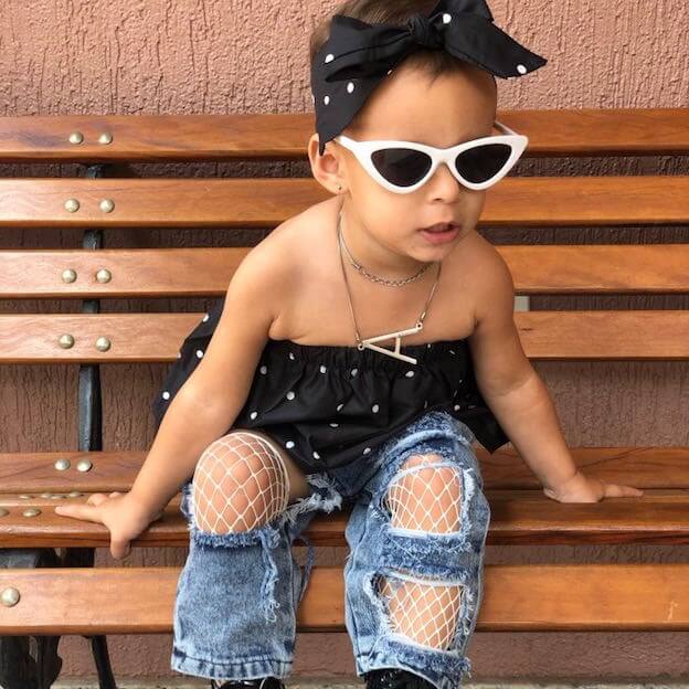 Polka Dot Denim Set  Trendy Baby & Toddler Girl Outfit