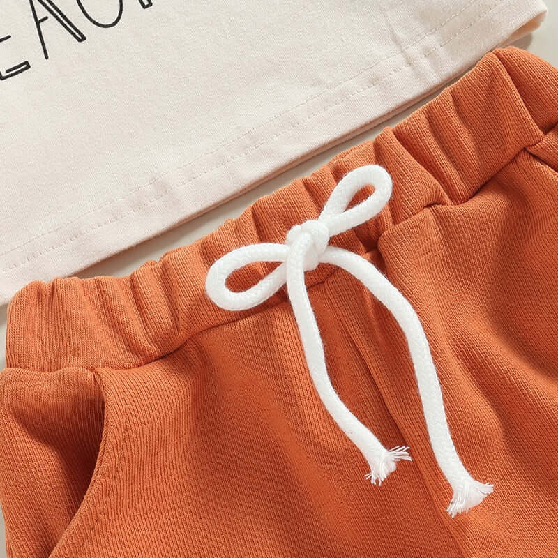 Beach Bum Baby Outfit | T-Shirt & Shorts Boys Set - Lulu Babe