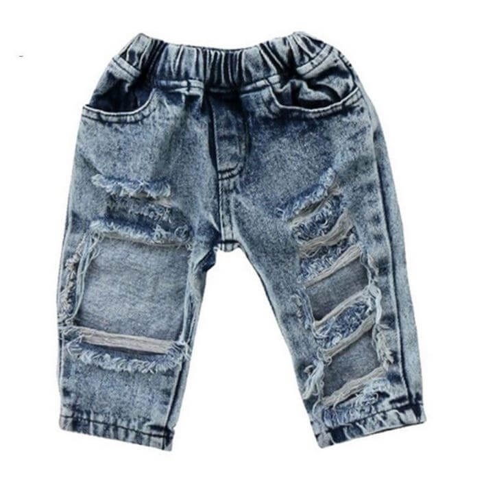 Ripped Baby Jeans | Unisex Baby &amp; Toddler Jeans - Lulu Babe