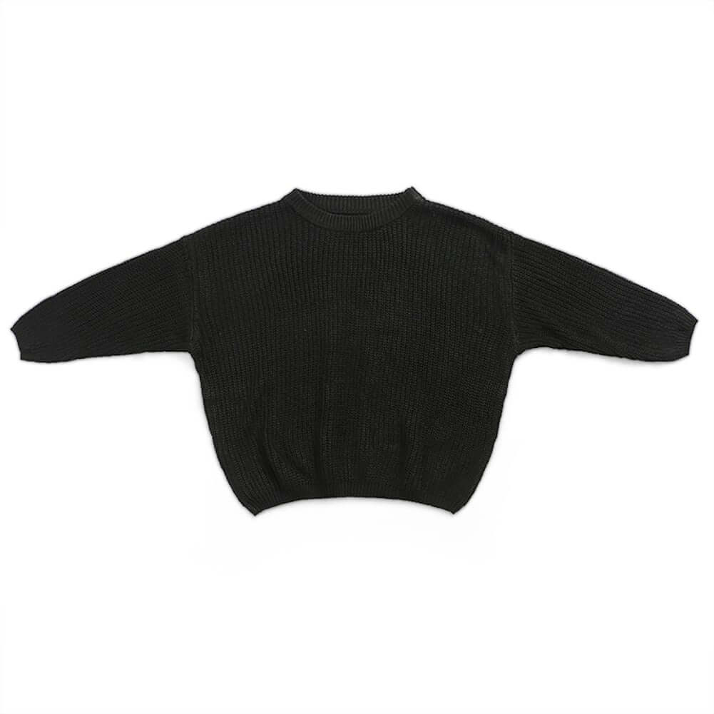 Baby and toddler knit jumper in  black