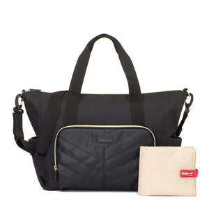 Babymel Amber Nappy Bag Tote Black - Lulu Babe