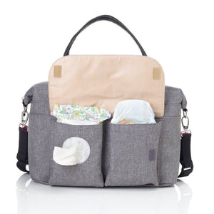 Babymel Jade Eco Nappy Bag Tote Grey - Lulu Babe