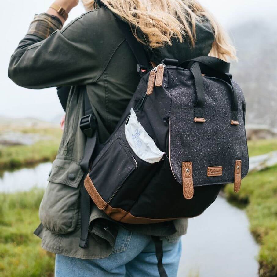 Babymel Robyn Eco Nappy Backpack Black with Change Mat - Babymel