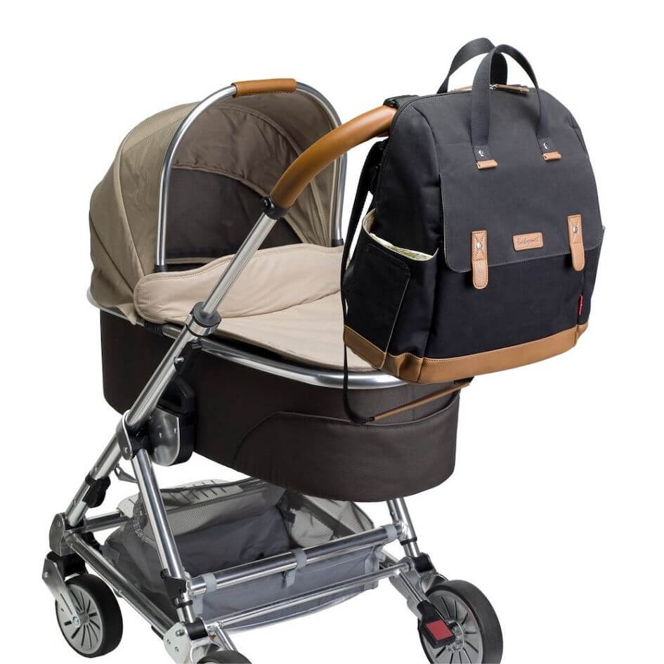 Babymel Robyn Eco Nappy Backpack Black with Change Mat - Babymel